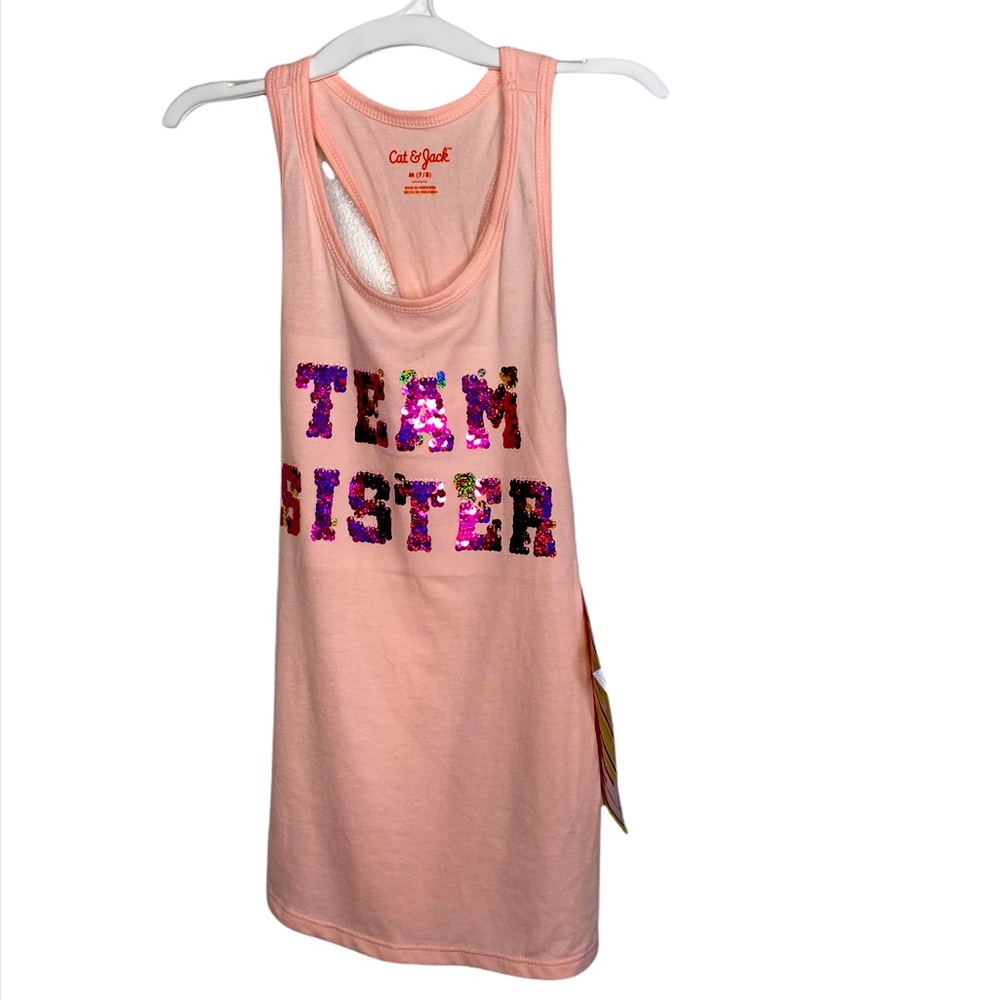Team Sister Shirt Sequence Tank